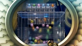 Draw Machine of Poland Lotto national lottery game. 