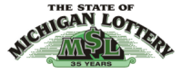 35 years of the State of Michigan Lottery anniversary logo
