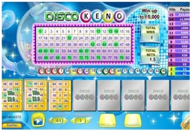 Disco Keno Scratch Card Game