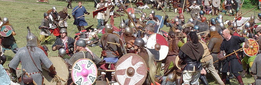 Vikings fight in ancient battlepicture