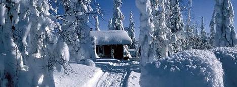 Finland country in snow