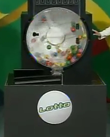 Illinois Lotto drawing machine.