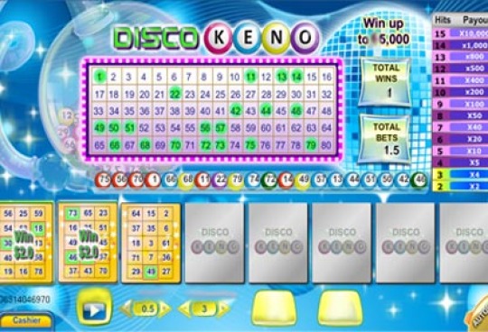 Disco Keno Scratch Card Game