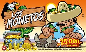 Austrian Lottery Scratch Card called Los Monetos. 