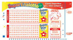 Italian Superenalotto with SuperStar lottery lotto blank coupon slip